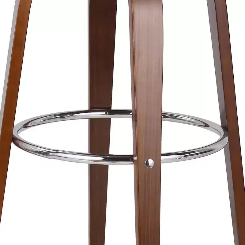 360 Swivel Bar Stool Counter Stool Dining Chair Pub Kitchen Stool, Black&Brown