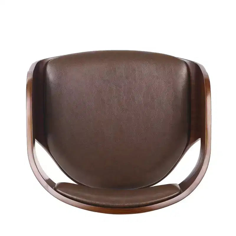 360 Swivel Bar Stool Counter Stool Dining Chair Pub Kitchen Stool, Black&Brown