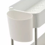 3/4 Tier Rolling Cart, Utility Cart for Kitchen Storage, Mobile Shelves Slide-Out Organizers with 2 Lockable Wheels & Hooks