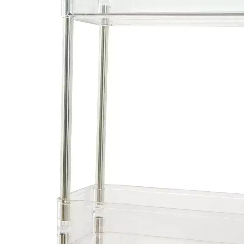 3/4 Tier Rolling Cart, Utility Cart for Kitchen Storage, Mobile Shelves Slide-Out Organizers with 2 Lockable Wheels & Hooks