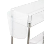 3/4 Tier Rolling Cart, Utility Cart for Kitchen Storage, Mobile Shelves Slide-Out Organizers with 2 Lockable Wheels & Hooks