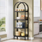 70.8 4-Tier Open Arched Bookshelf
