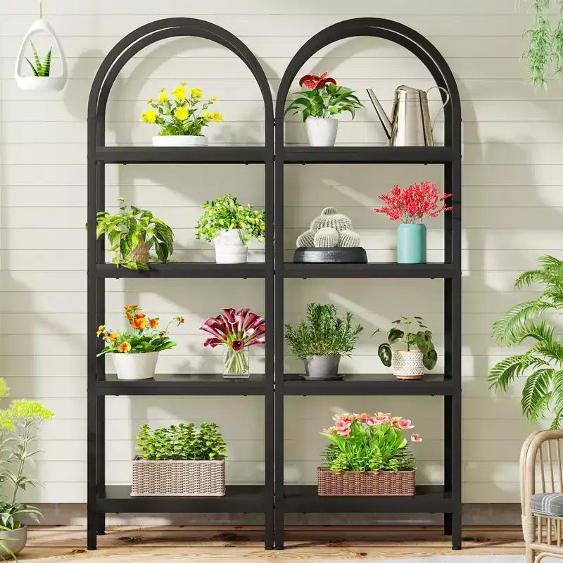 70.8 4-Tier Open Arched Bookshelf