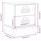 Bedside Cabinet Accent End Table Bedroom Furniture Engineered Wood