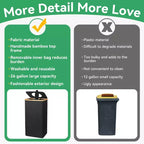 100L Beige Laundry Hamper & Recycling Bin with Lid, 2 Liners, Collapsible, Waterproof