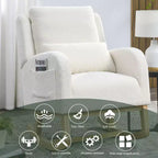 Modern Accent Chair High Backrest Lounge Chair Armchairs Rocking Chair