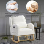 Modern Accent Chair High Backrest Lounge Chair Armchairs Rocking Chair