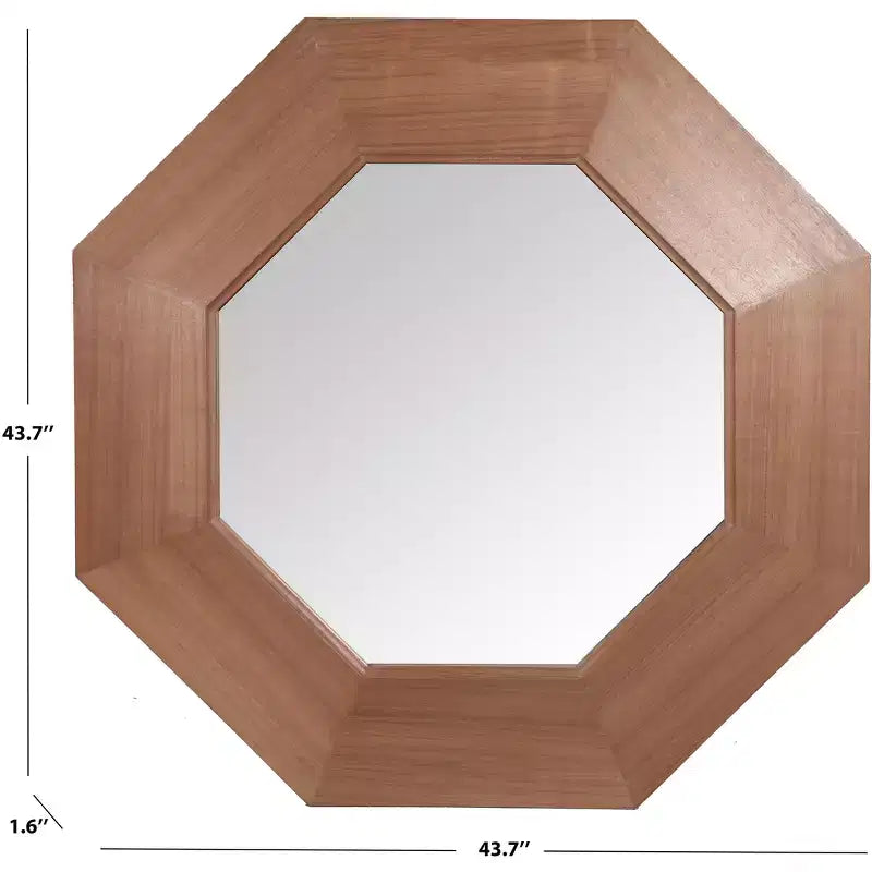 Miroir octogonal en bois