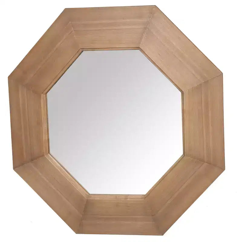 Miroir octogonal en bois