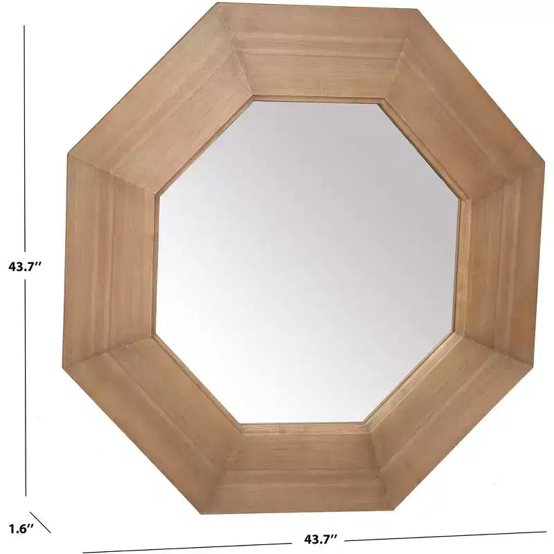 Miroir octogonal en bois