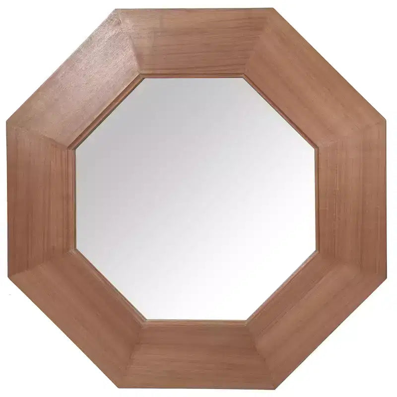 Miroir octogonal en bois