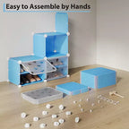 Expandable 8-Tier Shoe Rack Organizer with Door Holds 32 Pairs Detachable Shoe Storage Cabinet Space-Saving Entryway & Bedroom Organizer