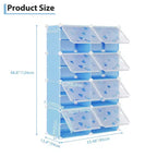 Expandable 8-Tier Shoe Rack Organizer with Door Holds 32 Pairs Detachable Shoe Storage Cabinet Space-Saving Entryway & Bedroom Organizer