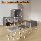 Expandable 8-Tier Shoe Rack Organizer with Door Holds 32 Pairs Detachable Shoe Storage Cabinet Space-Saving Entryway & Bedroom Organizer