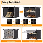 Expandable 8-Tier Shoe Rack Organizer with Door Holds 32 Pairs Detachable Shoe Storage Cabinet Space-Saving Entryway & Bedroom Organizer