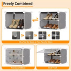 Expandable 8-Tier Shoe Rack Organizer with Door Holds 32 Pairs Detachable Shoe Storage Cabinet Space-Saving Entryway & Bedroom Organizer