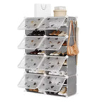 Expandable 8-Tier Shoe Rack Organizer with Door Holds 32 Pairs Detachable Shoe Storage Cabinet Space-Saving Entryway & Bedroom Organizer
