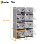 Expandable 8-Tier Shoe Rack Organizer with Door Holds 32 Pairs Detachable Shoe Storage Cabinet Space-Saving Entryway & Bedroom Organizer