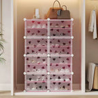Expandable 8-Tier Shoe Rack Organizer with Door Holds 32 Pairs Detachable Shoe Storage Cabinet Space-Saving Entryway & Bedroom Organizer