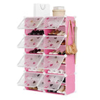 Expandable 8-Tier Shoe Rack Organizer with Door Holds 32 Pairs Detachable Shoe Storage Cabinet Space-Saving Entryway & Bedroom Organizer