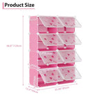 Expandable 8-Tier Shoe Rack Organizer with Door Holds 32 Pairs Detachable Shoe Storage Cabinet Space-Saving Entryway & Bedroom Organizer