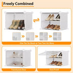 Expandable 8-Tier Shoe Rack Organizer with Door Holds 32 Pairs Detachable Shoe Storage Cabinet Space-Saving Entryway & Bedroom Organizer