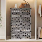 Expandable 8-Tier Shoe Rack Organizer with Door Holds 32 Pairs Detachable Shoe Storage Cabinet Space-Saving Entryway & Bedroom Organizer