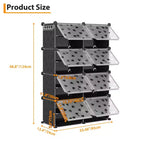 Expandable 8-Tier Shoe Rack Organizer with Door Holds 32 Pairs Detachable Shoe Storage Cabinet Space-Saving Entryway & Bedroom Organizer