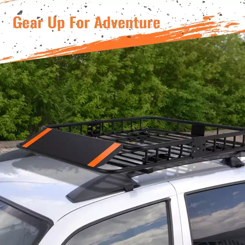 Roof Rack, Rooftop Cargo Carrier Steel Basket, Car Top Luggage Holder for SUV and Pick Up Trucks, 200 lb. Capacity