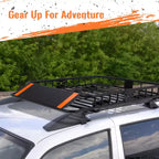 Roof Rack, Rooftop Cargo Carrier Steel Basket, Car Top Luggage Holder for SUV and Pick Up Trucks, 200 lb. Capacity