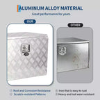 Underbody Truck Tool Box, Aluminum Diamond Plate Lockable Storage Box, Waterproof T-Handle Latch