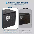 Underbody Truck Tool Box, Aluminum Diamond Plate Lockable Storage Box, Waterproof T-Handle Latch