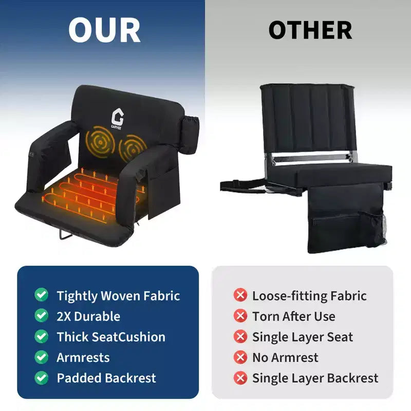 Comfort Stadium Seat Cushion, Ergonomic Bleacher Chair Pad, Durable, Lightweight, Portable, for Sports Events, Outdoor Arenas,Recreational Activities