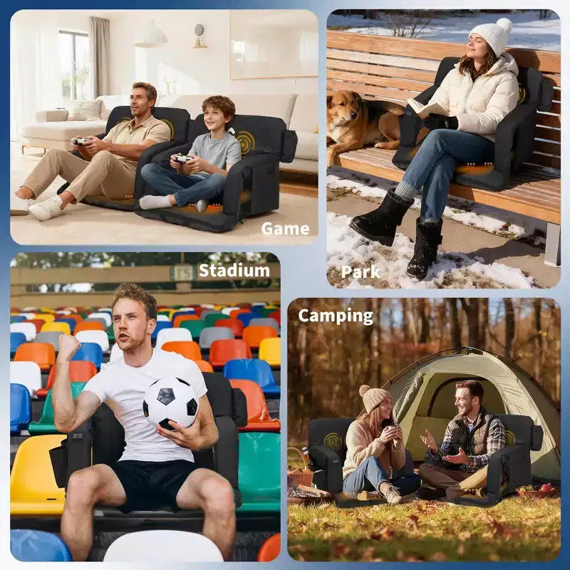 Comfort Stadium Seat Cushion, Ergonomic Bleacher Chair Pad, Durable, Lightweight, Portable, for Sports Events, Outdoor Arenas,Recreational Activities