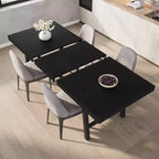 63-83 Extendable Industrial Dining Table for 6-8 People - Heavy Duty Metal Frame Expandable Kitchen Table for Dining Room, Kitchen & Parties