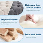 50.8 Storage Ottoman Bench, Tufted Upholstered End of Bed Storage Bench, Flip Top Entryway Bench with Safety Slow-Close Hinge for Living Room