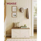 Coffre de rangement, Banc de rangement avec 2 tiroirs en tissu, Style Ferme, 40 x 100 x 50,5 cm