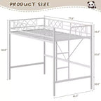 Twin Over Twin Bunk Bed, Full-Surround Guardrail, Heavy Duty All-Metal Frame, Space-Saving Under-Bed Design, 30-Min Assembly, No Box Spring Needed