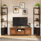 5-Tier Corner Shelf Stand, 58Tall Metal Frame Narrow Bookshelf with Storage Rack, Easy Assembly Display Shelf for Wall Corner, Bedroom, Living Room